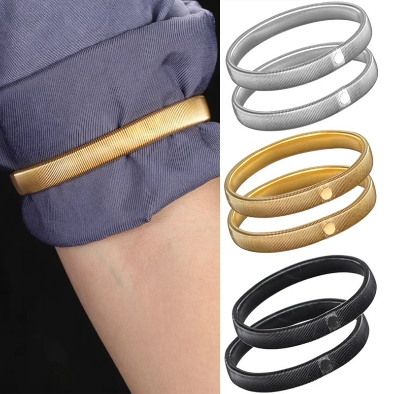Men'S Accessories Clothing - 2Pcs Elastic Shirt Sleeve Holders, Metal