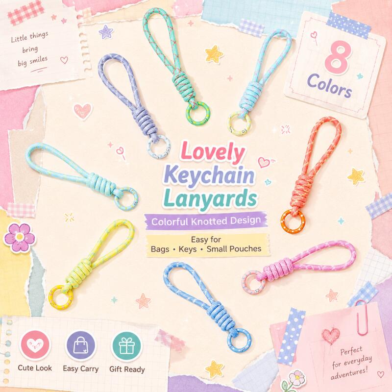 Young Men'S Accessories - 2~5pcs Colorful Braided Keychain Mobile Phone