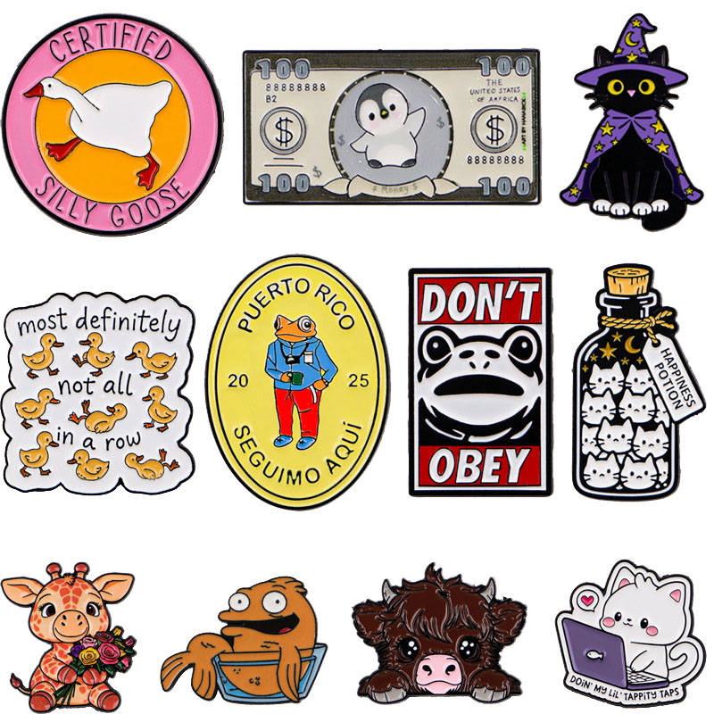 Men'S Accessories Clothing - Funny Enamel Pin Cute Animal Brooch