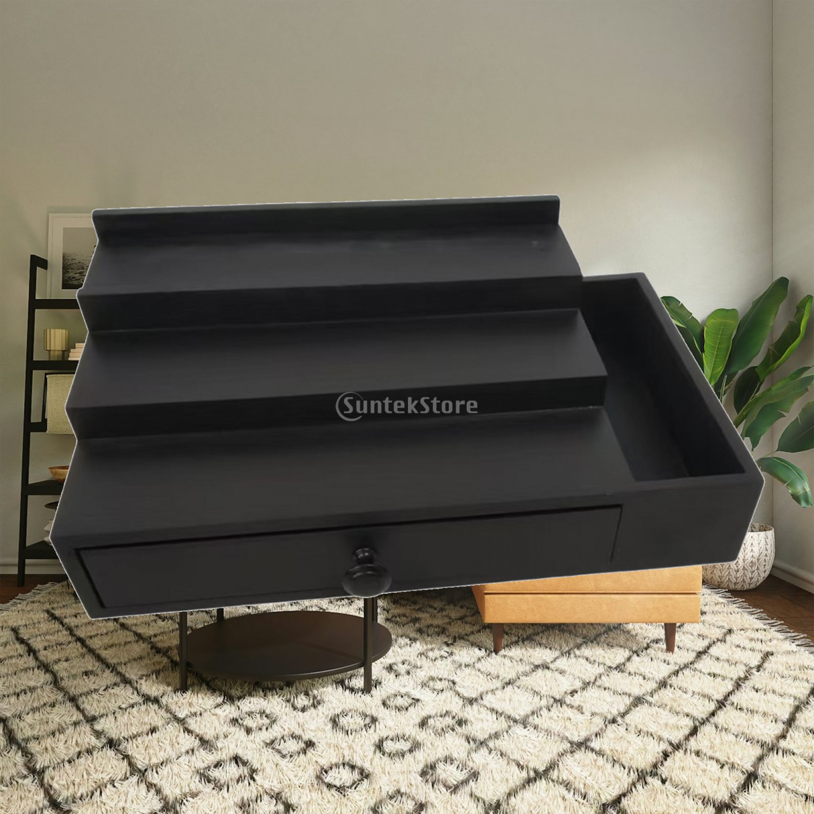 Men Accessories Drawer - Multi Layer Perfume Organizer Stand Wooden