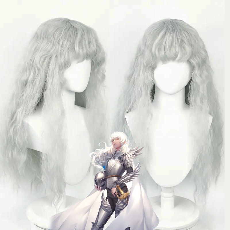 Men Accessories In Silver - Anime Game Berserk Cosplay Wig Griffith