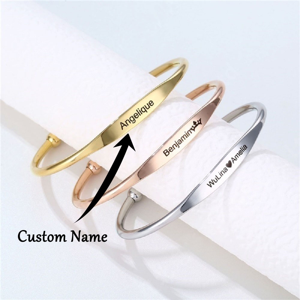 Men'S Accessories Office - Personalized Stainless Steel Bangle for Men