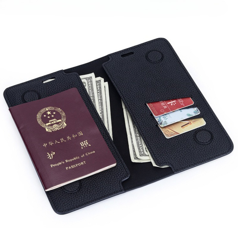 Men'S Minimalist Accessories - Slim Minimalist Passport Wallet Genuine Leather