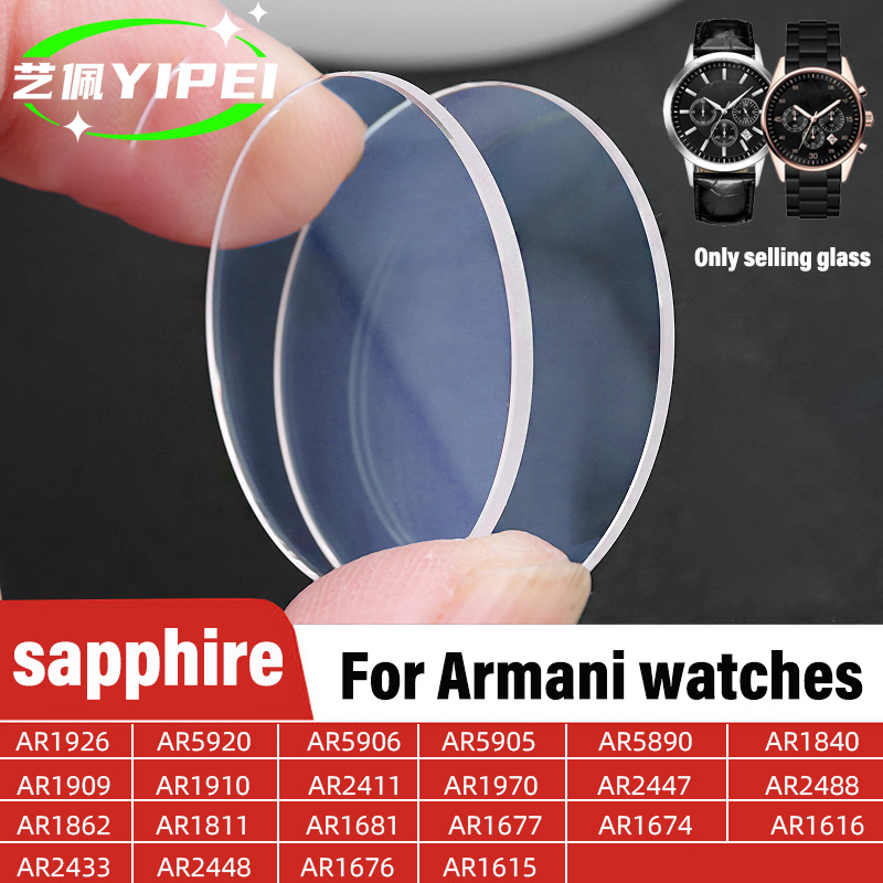 Men'S Accessories Armani - Flat sapphire glass watch crystal for