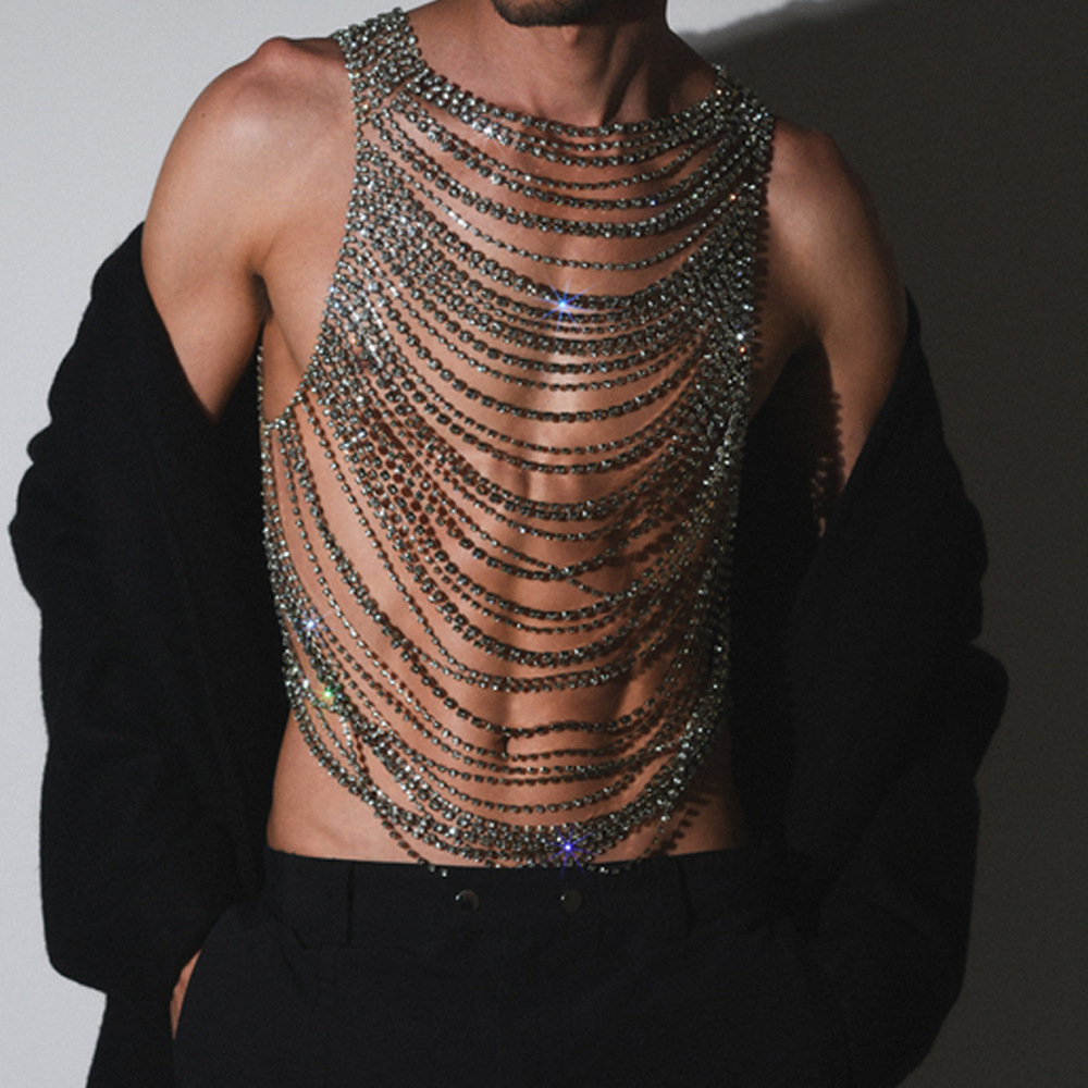 Men Accessories Chain - Fashion Luxurious Bling Men Women's Body