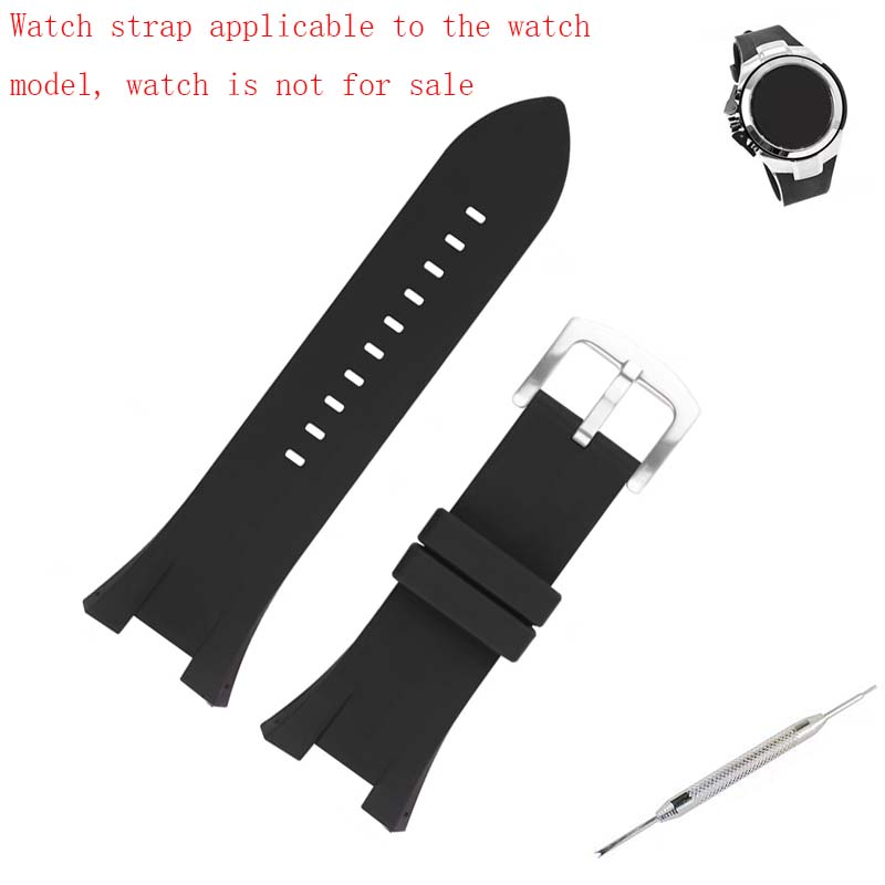 Men'S Accessories Armani - Men rubber watch band accessories Compatible