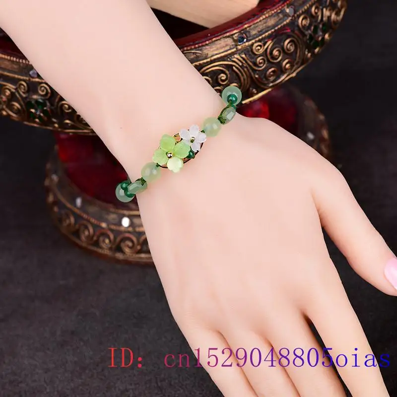 Green Jade Flower Bracelet Amu - Bracelet Beaded Men recension och pris