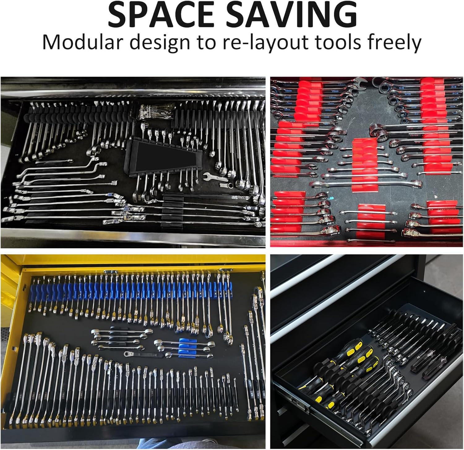 48Pcs Modular Wrench Organizer - Men Accessories Drawer recension och pris