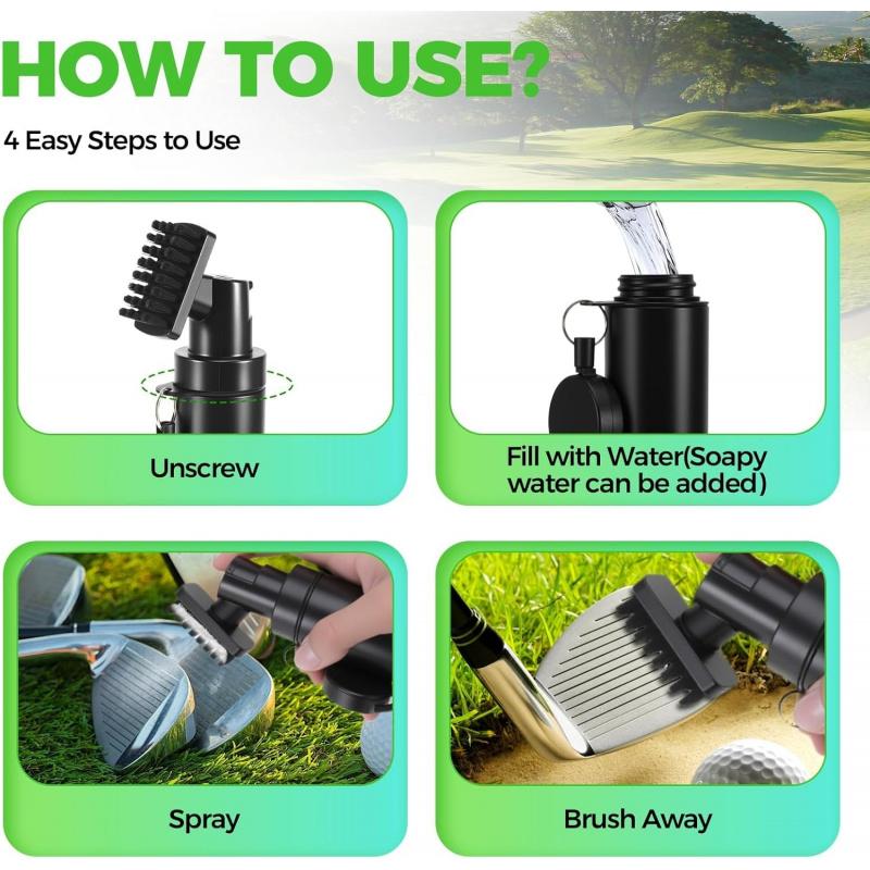 Golf Club Brush Cleaner with R - Men'S Accessories Best recension och pris