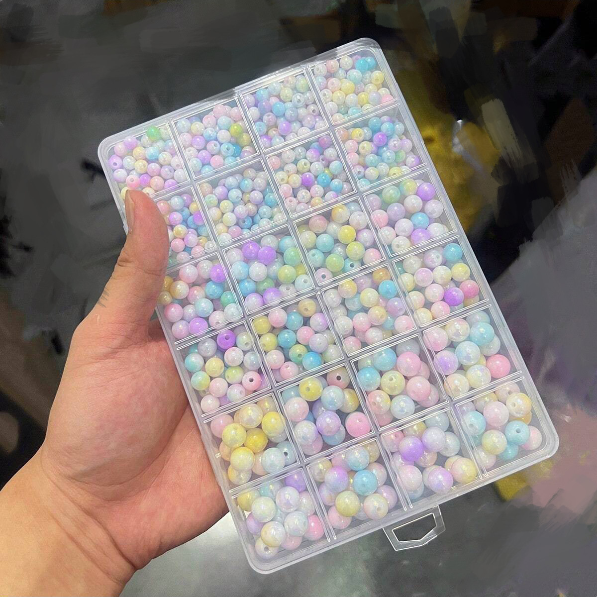 800pcs/24 grid set box 6mm/8mm - Bracelet Beaded Men recension och pris