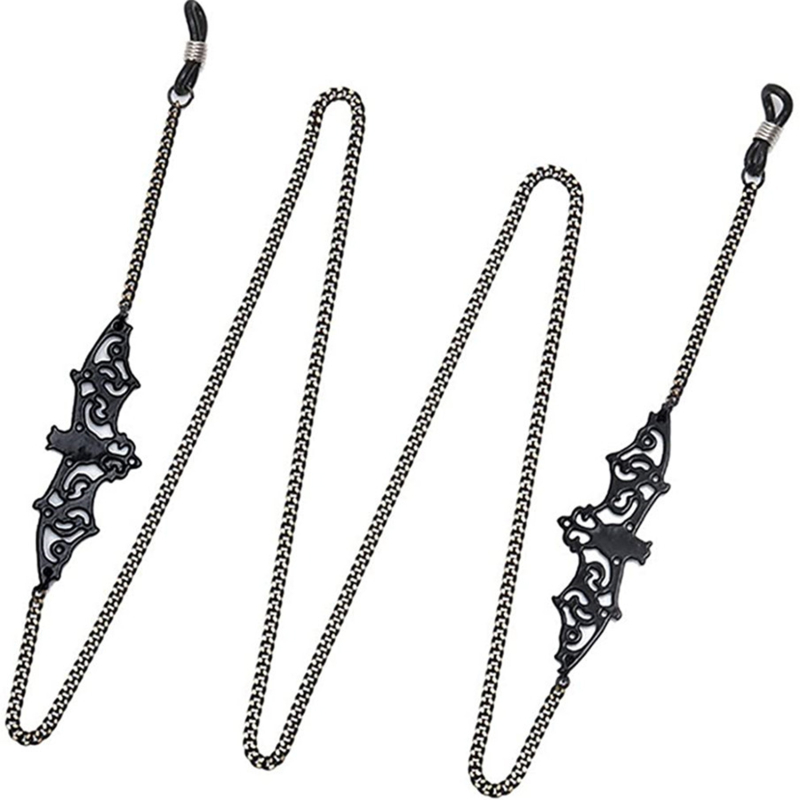 1-10PCS Gothic Bat Eyeglass Ch - Men Accessories Neck Chain recension och pris