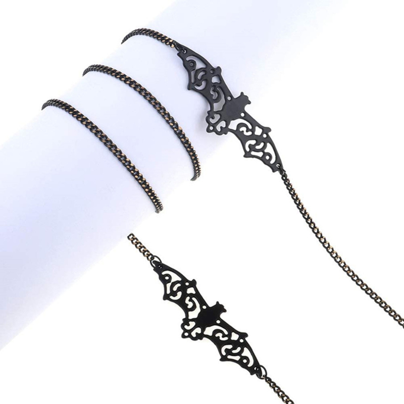1-10PCS Gothic Bat Eyeglass Ch - Men Accessories Neck Chain recension och pris