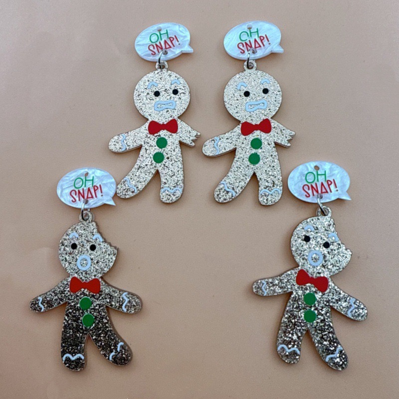 10pcs Cute Christmas Gingerbre - Men Accessories Jewelry recension och pris