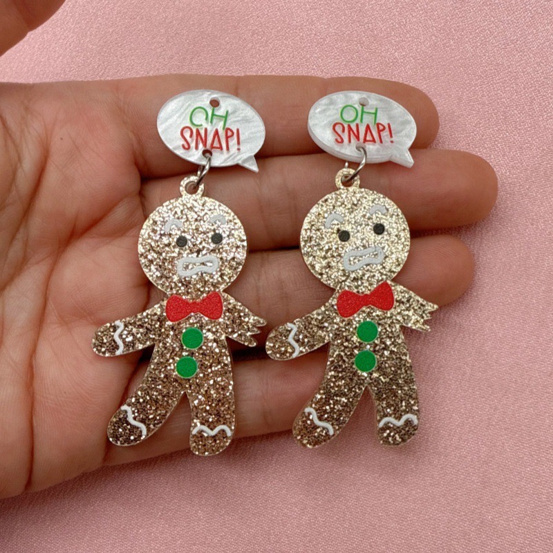 10pcs Cute Christmas Gingerbre - Men Accessories Jewelry recension och pris