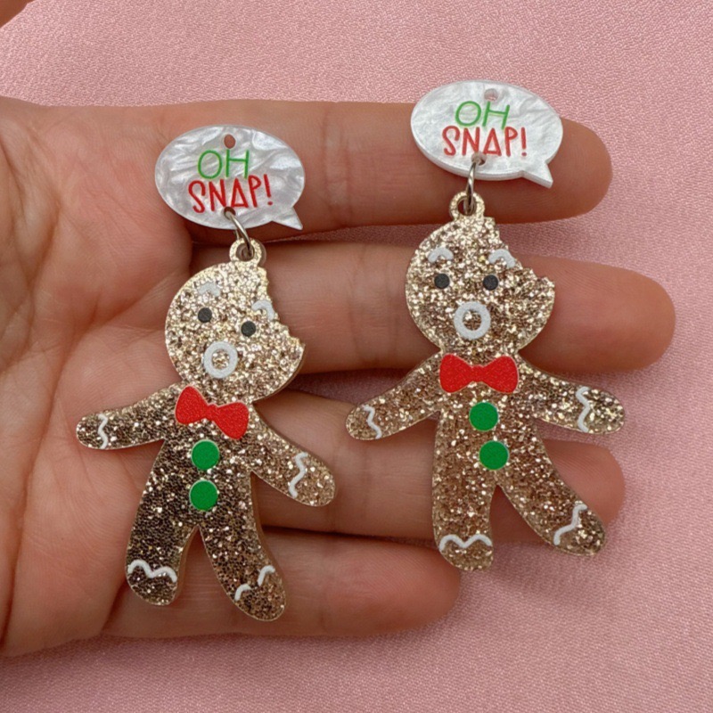 10pcs Cute Christmas Gingerbre - Men Accessories Jewelry recension och pris
