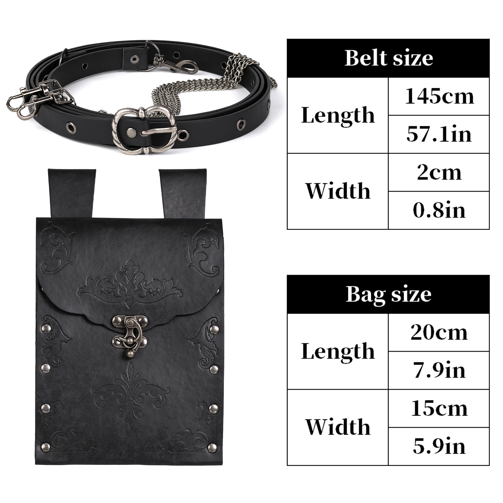 Steampunk Medieval Viking Pouc - Men'S Viking Accessories recension och pris