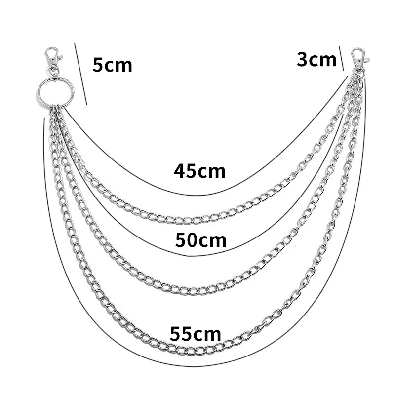 Layer Metal Belt Chain Punk Ho - Men Accessories Chain recension och pris
