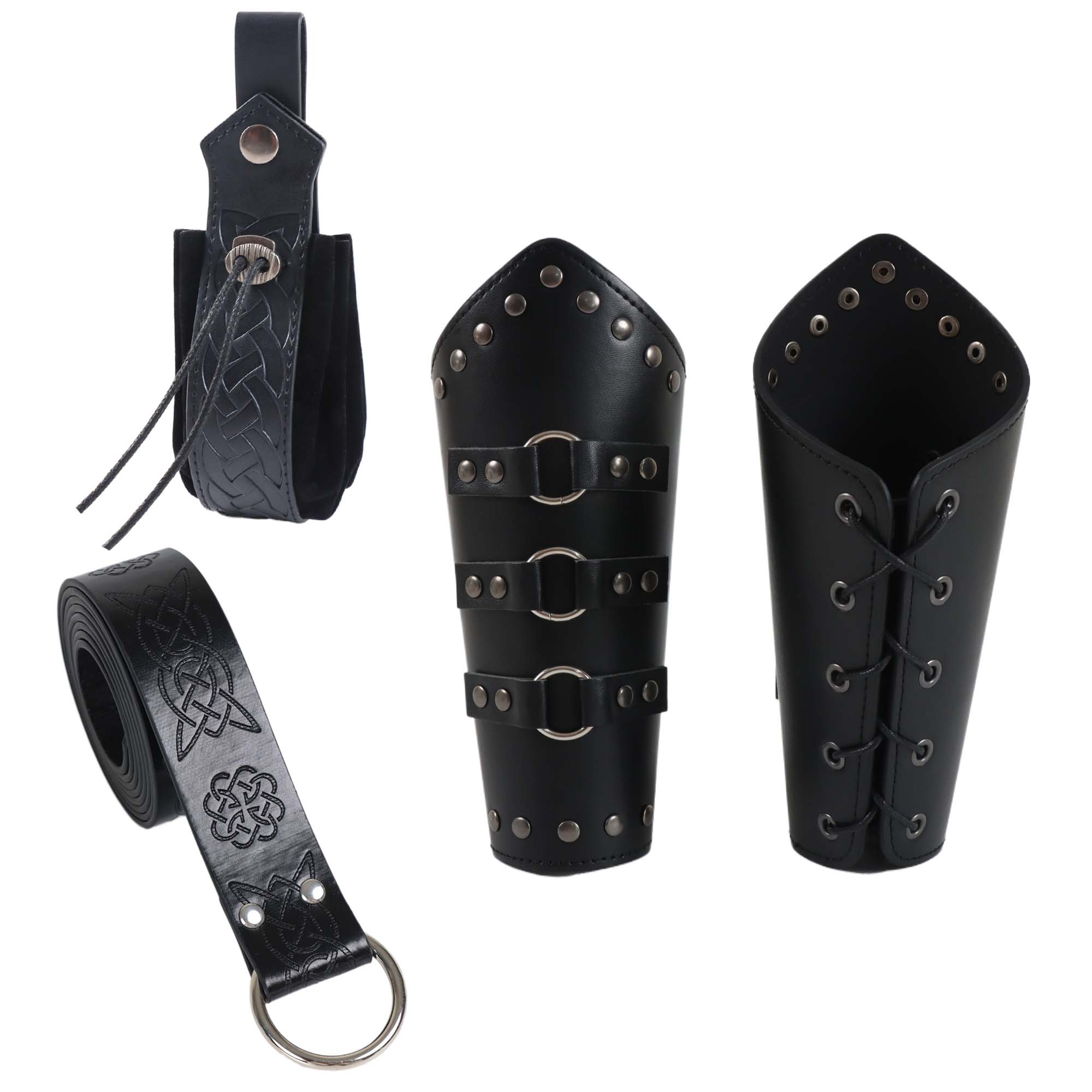Men Arm Armor PU Leather Medie - Men'S Viking Accessories recension och pris