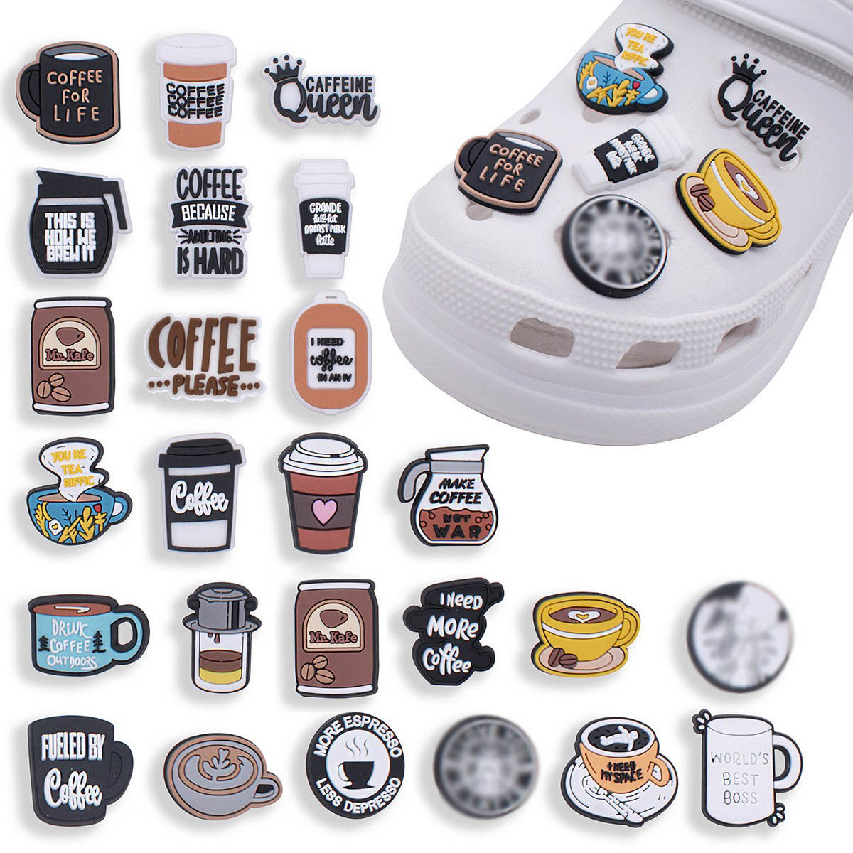 22pcs PVC Shoe Charms for Croc - Men'S Accessories Crocs recension och pris