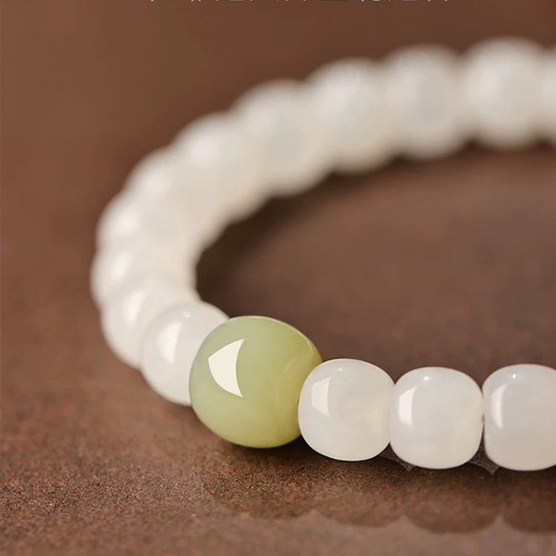 2026 Natural Hetian Jade Brace - Bracelet Beaded Men recension och pris
