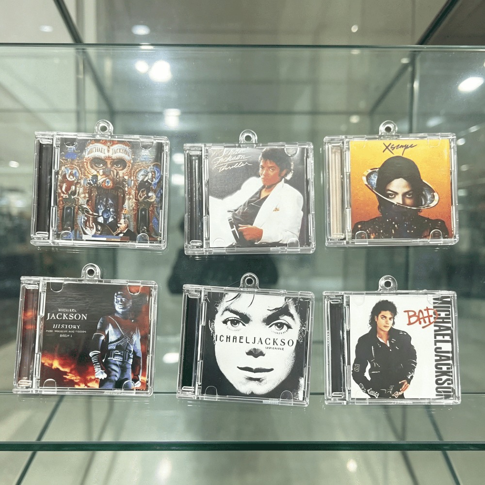 Michael Jackson Merch Mini CD  - Men Keychain Accessories recension och pris