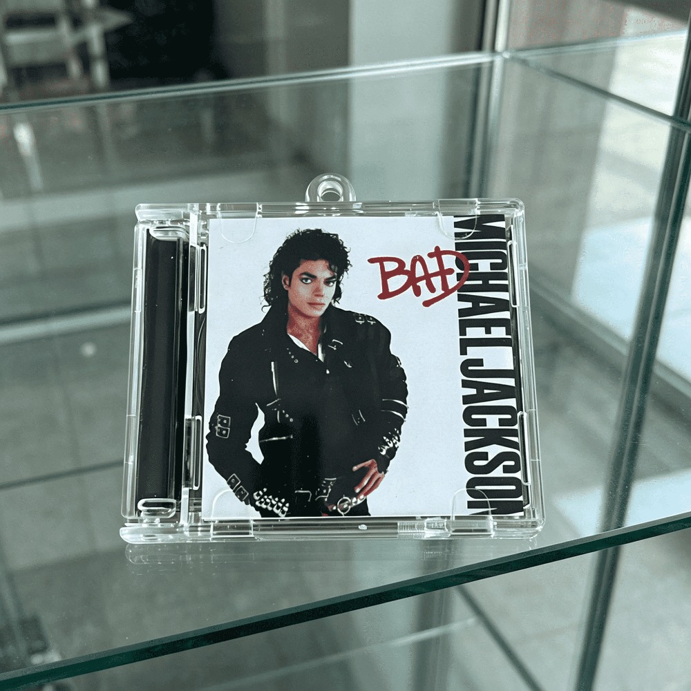 Michael Jackson Merch Mini CD  - Men Keychain Accessories recension och pris