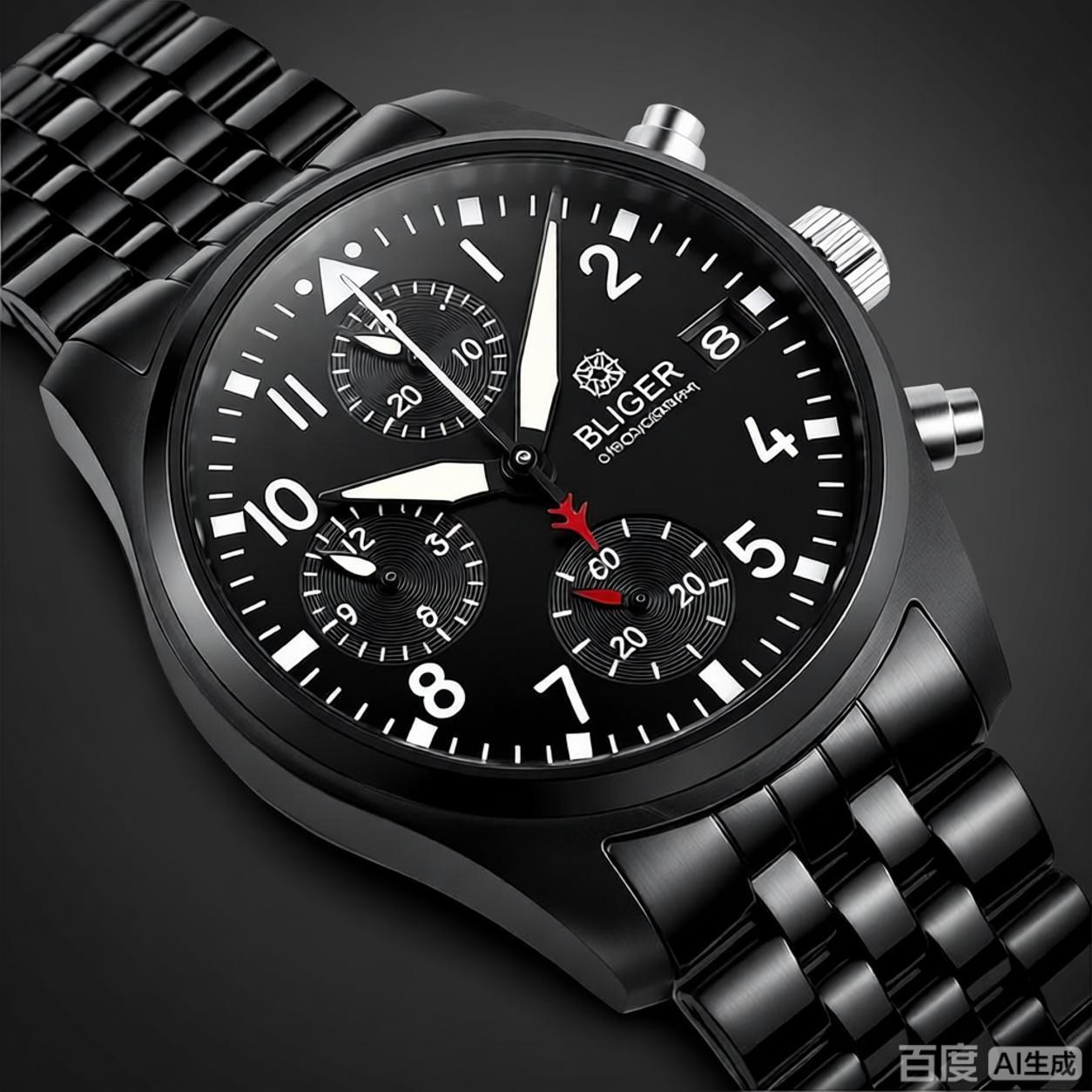 BLIGER Full Black Brushed 38mm - Young Men'S Accessories recension och pris
