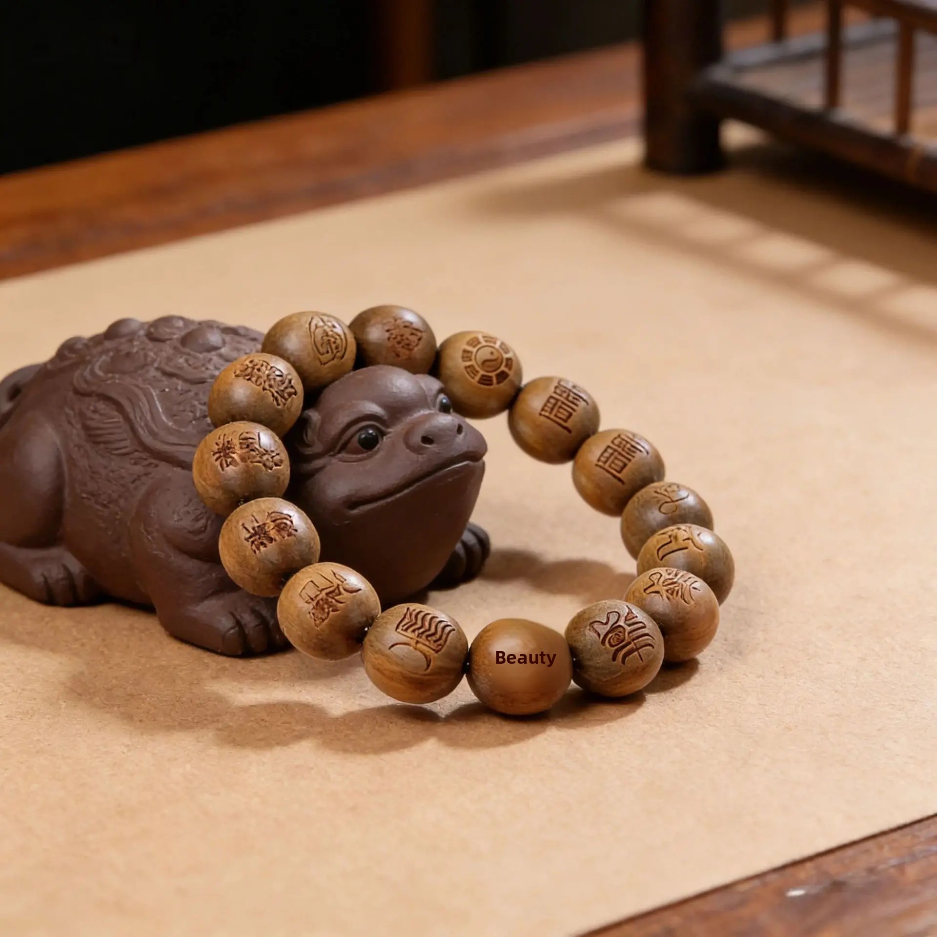 Lucky Luxury Green Sandalwood  - Bracelet Beaded Men recension och pris