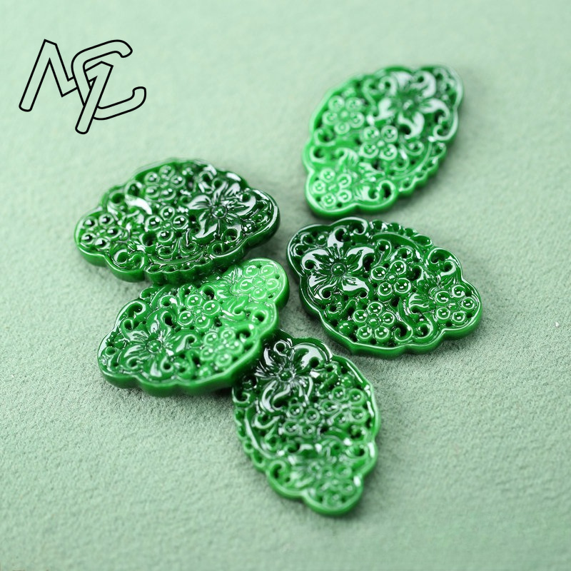 2pcs DIY Natural Dry Green Eme - Men Accessories Jewelry recension och pris