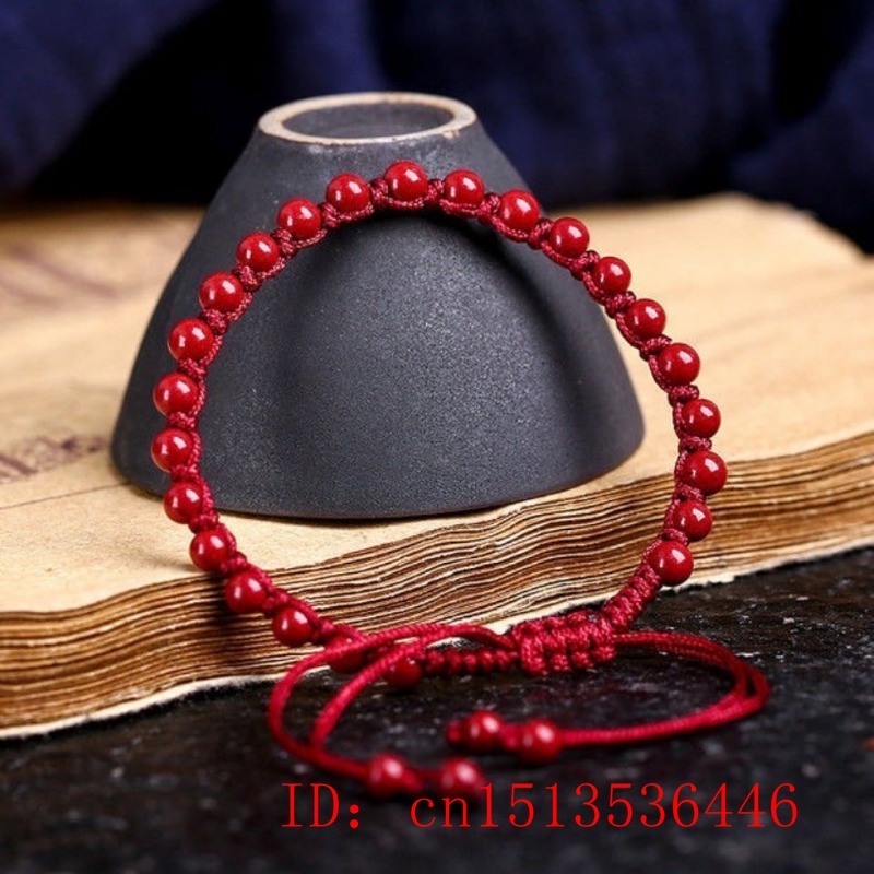 Customized Natural Red Cinnaba - Bracelet Beaded Men recension och pris