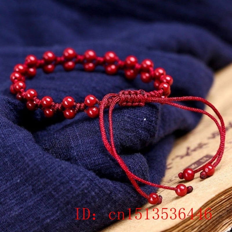 Customized Natural Red Cinnaba - Bracelet Beaded Men recension och pris