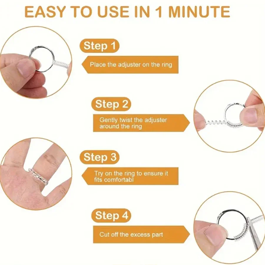 4/8pcs-Ring Size Adjuster-Invi - Young Men'S Accessories recension och pris