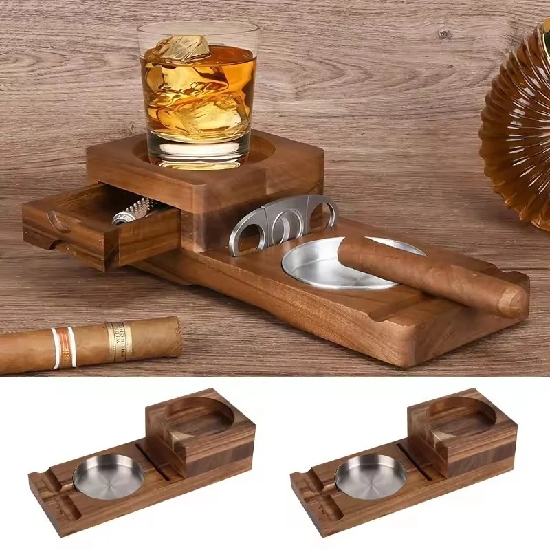 Wooden Cigar Ashtray with Draw - Men Accessories Drawer recension och pris