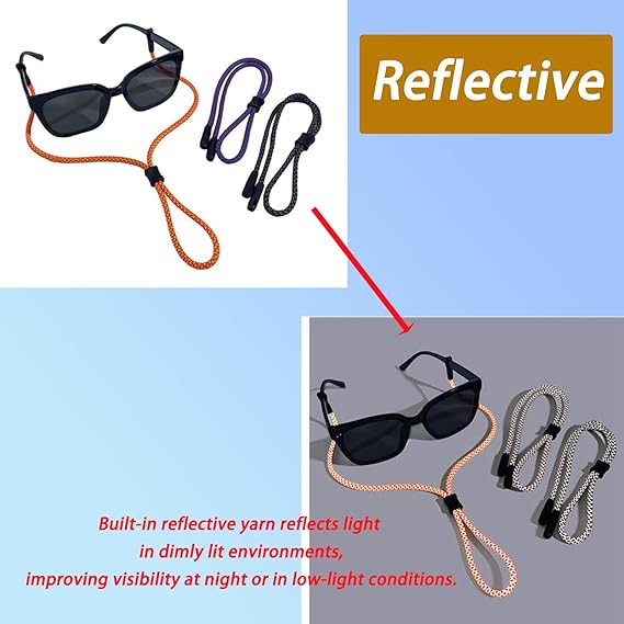 2 PCS Glasses Strap, Reflectiv - Men Accessories Neck Chain recension och pris