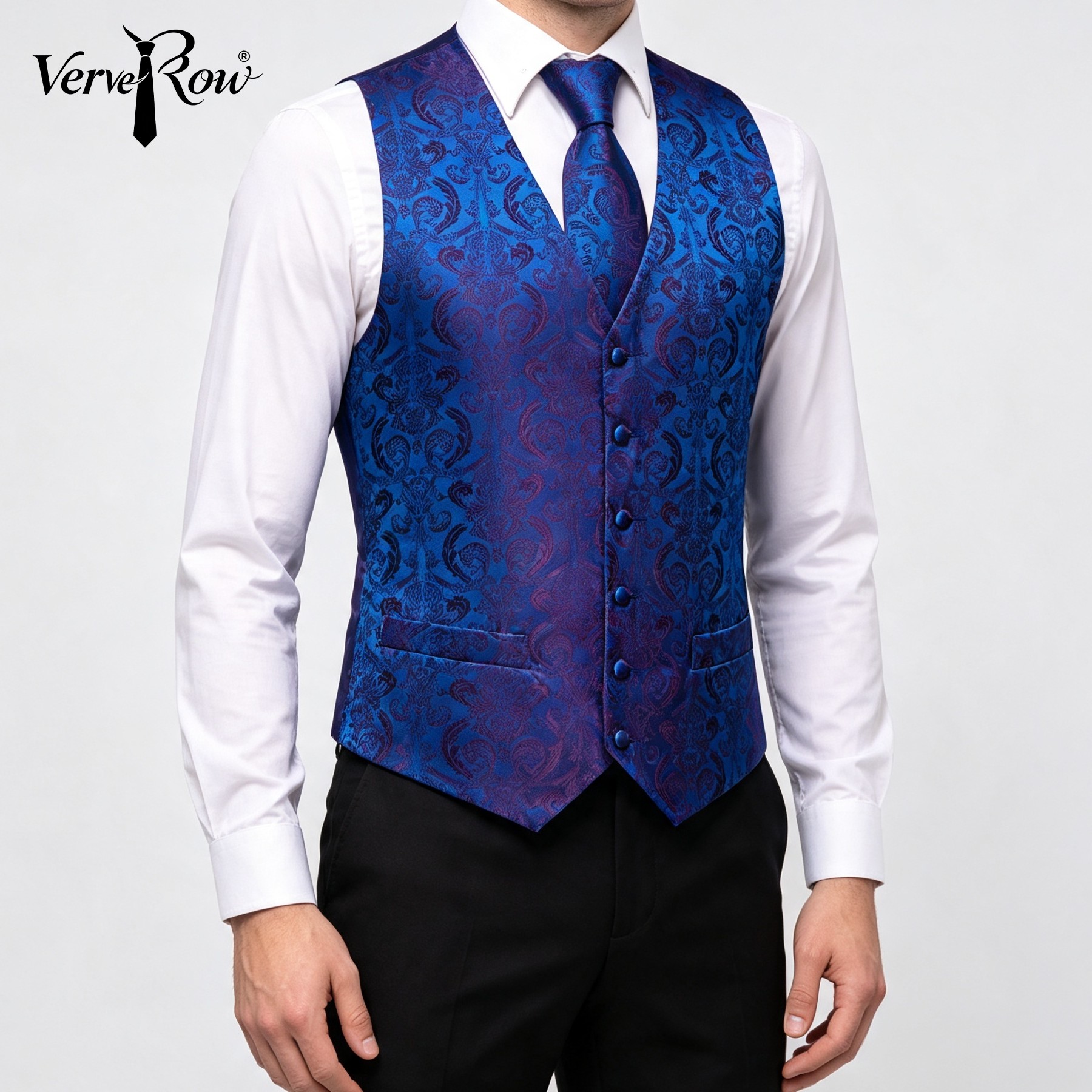 Vest Tie Pocket Square 3Pcs Bl - Men'S Accessories Office recension och pris