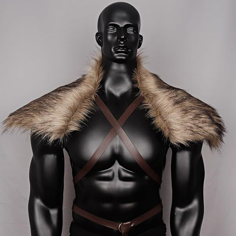 Man Medieval Faux Fur Cape Sho - Men'S Viking Accessories recension och pris