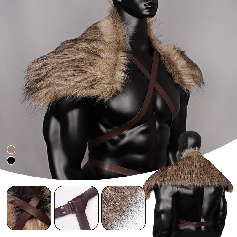 Man Medieval Faux Fur Cape Sho - Men'S Viking Accessories recension och pris