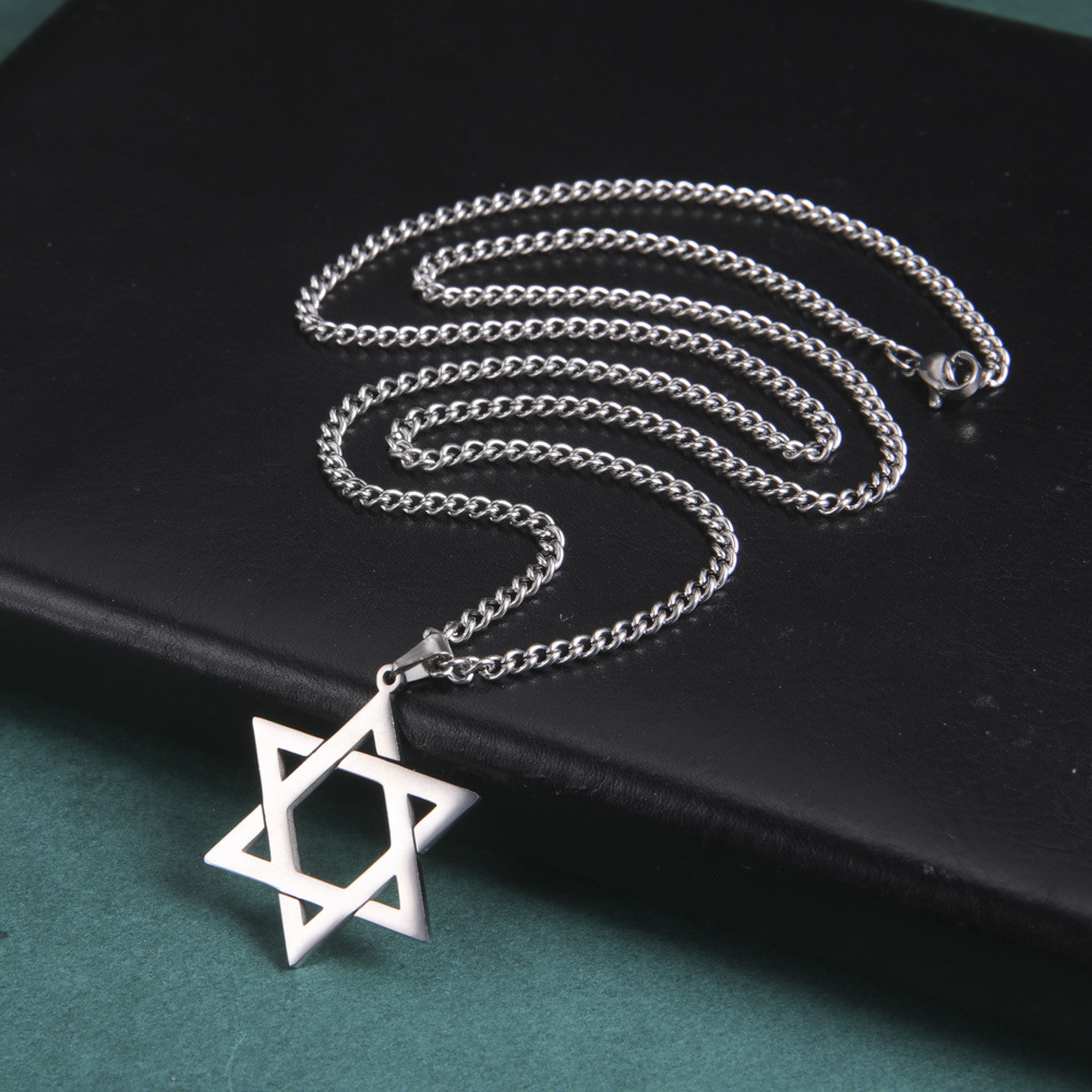 Stainless Steel Star of David  - Men Accessories Jewelry recension och pris