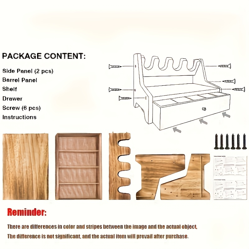 Solid Wood Pistol Storage Stan - Men Accessories Drawer recension och pris