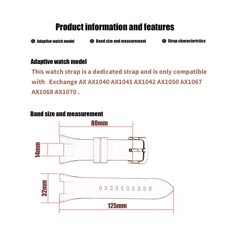 Men rubber watch band accessor - Men'S Accessories Armani recension och pris