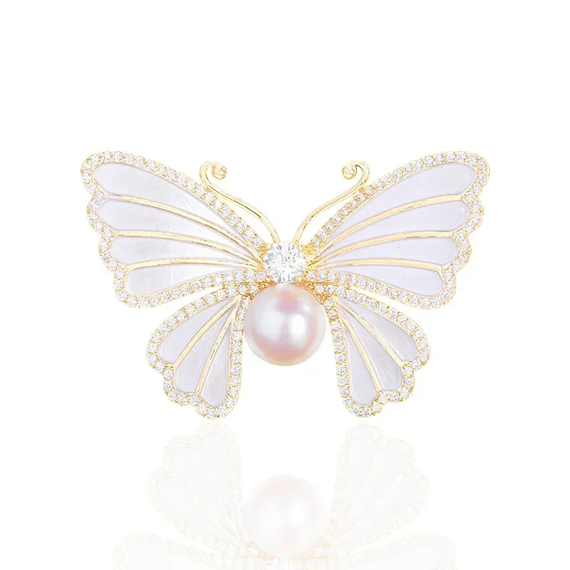 1Pc Chic Pearl Butterfly Brooc - Men'S Accessories Trends 2025 recension och pris